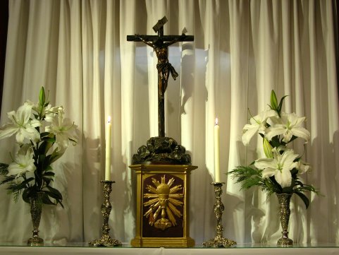 Tabernacle and Crucifix in Newman's Chapel at Littlemore